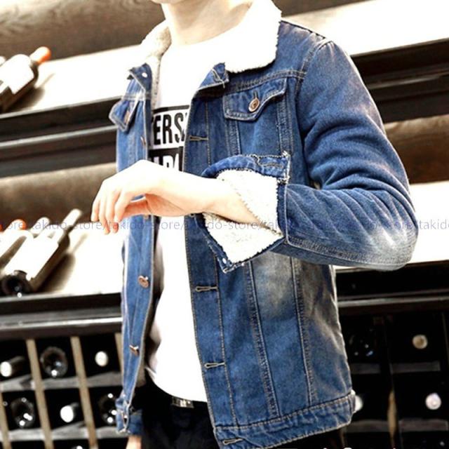 デニムジャケット メンズ 裏起毛 Gジャン デニムコート ショート丈 ブルゾン アウター ジージャン 裏ボア ボアデニムジャケット 秋 冬 ヴの通販はau Pay マーケット Eitsu