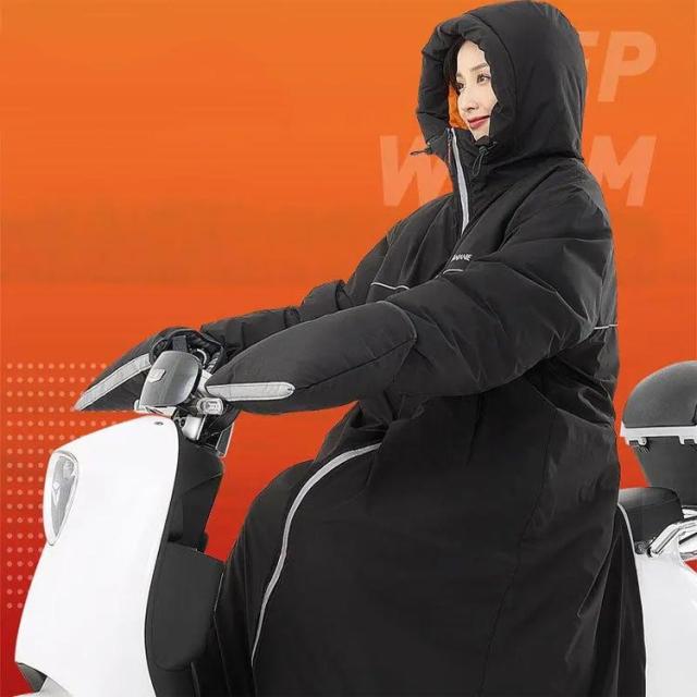 足元ま防寒＆6級防水！ベンチコート バイク用 ロングコート 防水