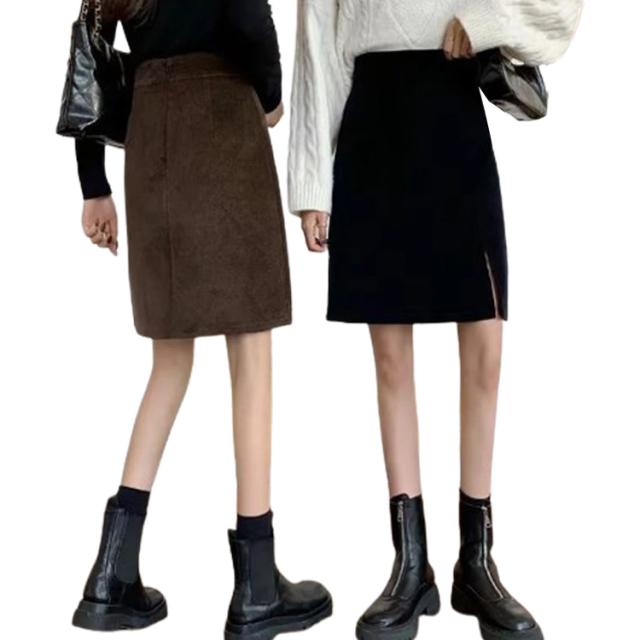 レディース ペンシルスカート ミドル丈 タイトシルエット ボトムス 大きいサイズ コーデュロイスカート ロング ミモレ丈 膝丈 タイトスカート ロングスカート 動ける ウエストゴム おしゃれ きれいめ 可愛い 春 秋 冬 送料無料