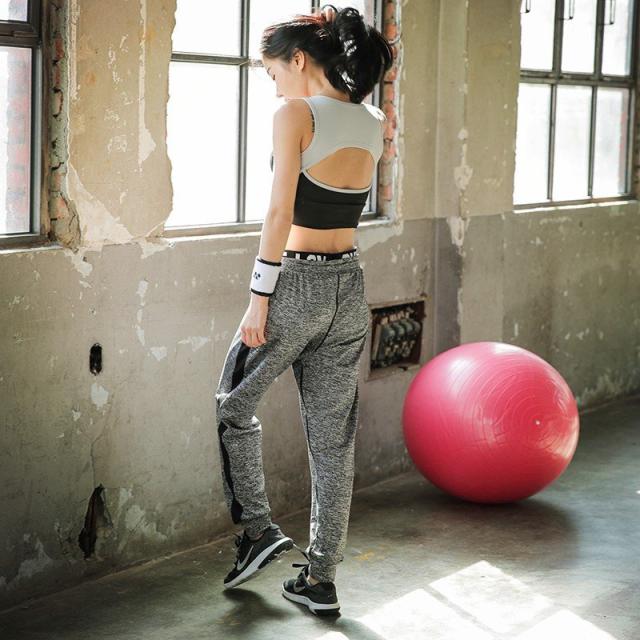 レディース スウェット 9分丈パンツ ヨガウエア スポーツウエア フィットネスウエア ボトムス ウエスト紐 サイドライン ジム 運動 ピラティス エク レディース スウェット 9分丈パンツ ヨガウエア スポーツウエア