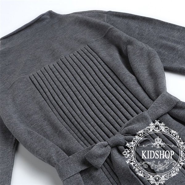 ニットワンピース レディース 40代 秋冬 膝丈 ベルト付き ワンピース