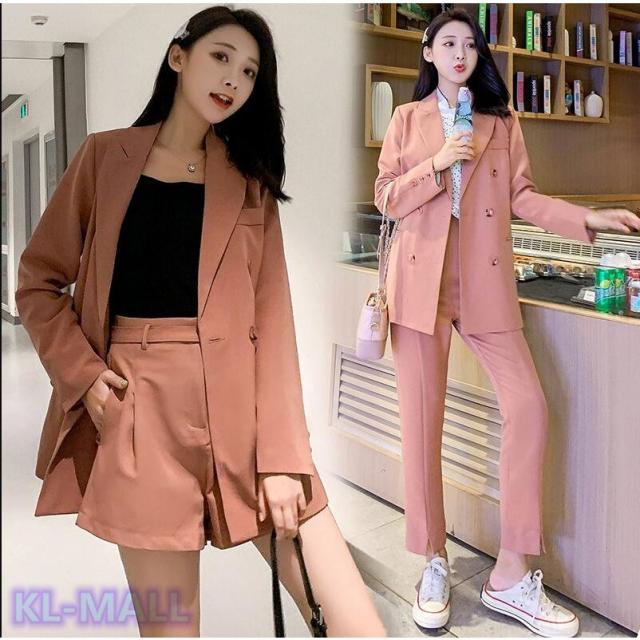 レディース セットアップ 2点セット 韓国風 秋冬 30代40代 フォーマル 卒業式 入学式 セレモニースーツ ロングコート+ス 韓国風レディース セットアップ 2点セット 秋冬 30代40代 フォーマル