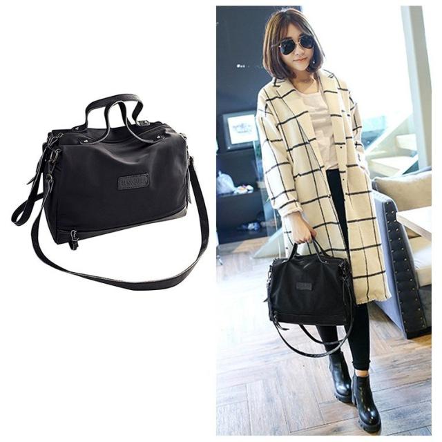 2WAY ハンドバッグ ハンドバック ショルダーバッグ ショルダーバック 斜め掛けバッグ レディース 鞄 カバン  黒 無地 シンプル ファスナ