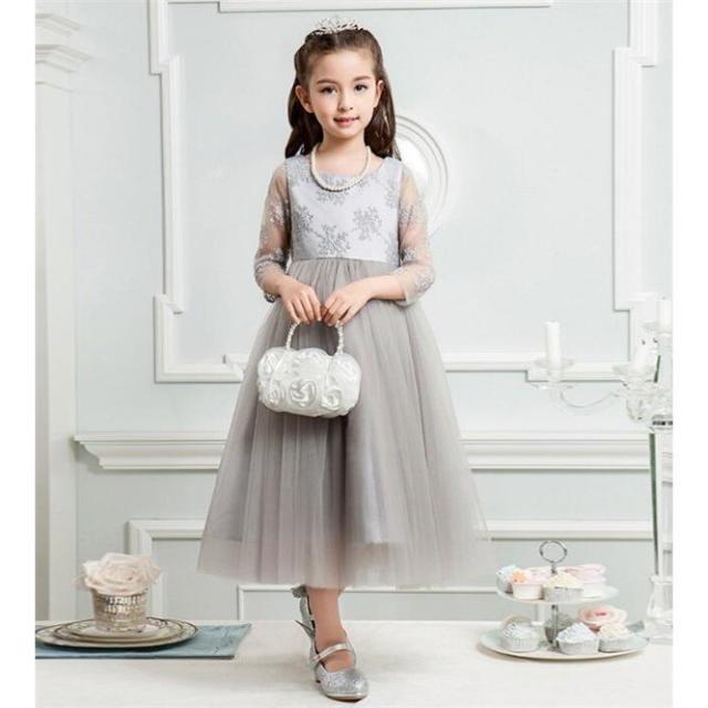 春夏子供ドレス キッズワンピ　長袖 ワンピース ジュニアドレス 女の子ドレス 七五三 結婚式 フォマールピアノ発表会 入学式 卒業式120 130 140 150 160 170