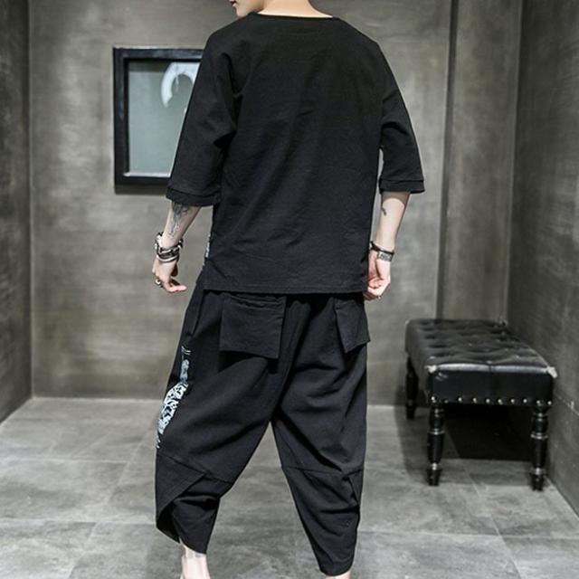 メンズ セットアップ 上下セット 大きいサイズ 夏 夏物 ホワイト ブラック セットアップ チャイナ風 ルームウェア メンズファッション 2色 メンズ セットアップ 上下セット 大きいサイズ 夏 夏物 ホワイト