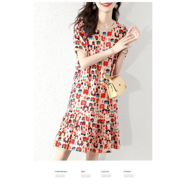 ワンピース レディース 40代 きれいめ 膝丈ワンピース 春夏新作 半袖