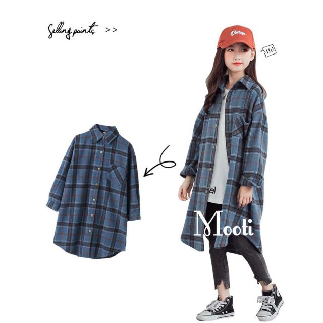 子供服 シャツジャケット女の子 キッズシャツ 厚手 長袖 チェック柄 ジャケット 韓国子供服 アウター 秋冬 女児 ジュニア 防寒 おしゃれ 通学/通園_2