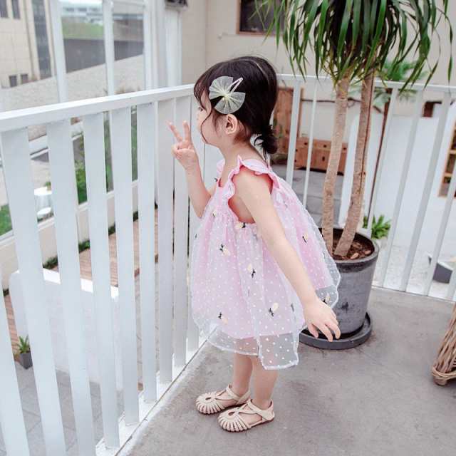 ワンピース ノースリーブ キッズ ベビー 子供服 女児 女の子 スクエアネック 膝丈 ミディアム オーガンジー フレア フリル Aライン 春 夏 可愛 abmoghatari.ir