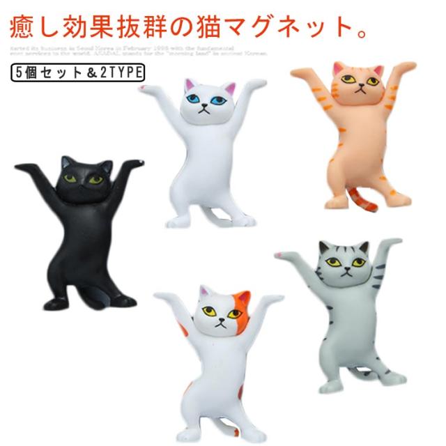 5匹セット 3D ネコちゃん 立体デザイン プレゼント おもしろグッズ