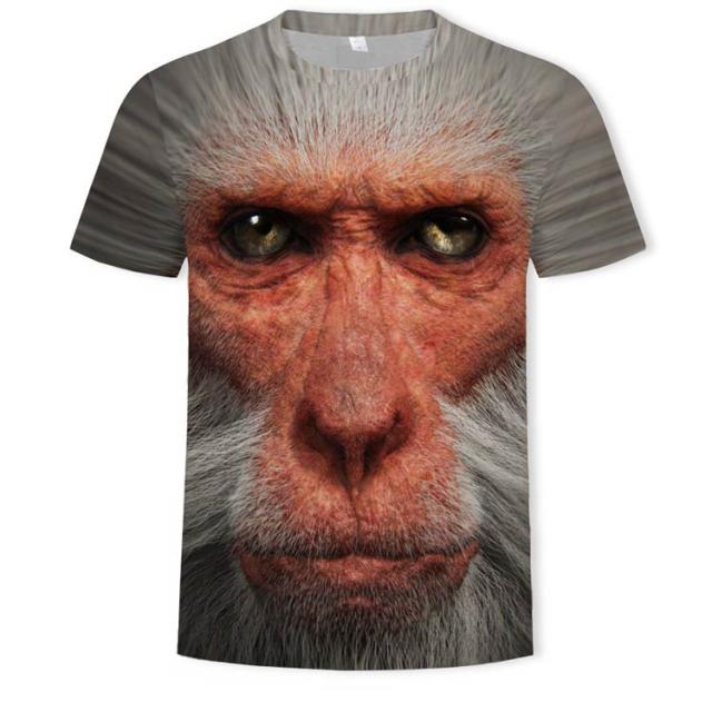 半袖 オラウータン メンズ アニマルプリント 動物柄 tシャツ T 半袖 オラウータン メンズ アニマルプリント 動物柄 tシャツ T