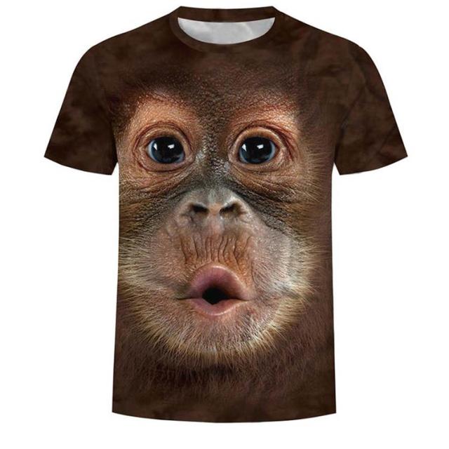 半袖 オラウータン メンズ アニマルプリント 動物柄 tシャツ T 半袖 オラウータン メンズ アニマルプリント 動物柄 tシャツ T