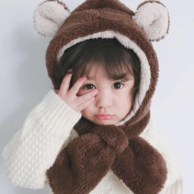 耳付き うさぎ 帽子 うさ耳 ふわふわ 被り物 耳あて 冬 キッズ 裏ボア クマ耳 赤ちゃん クリスマス プレゼント 防寒 マフラー付き 耳付き帽子 女の子 ニット帽 ベビー もこもこ 男の子 ネックウォーマー 子ども 子供用 クマ ウサギ アニマル 秋 キッズ 雪遊び