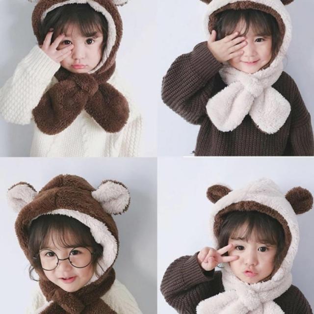 耳付き うさぎ 帽子 うさ耳 ふわふわ 被り物 耳あて 冬 キッズ 裏ボア クマ耳 赤ちゃん クリスマス プレゼント 防寒 マフラー付き 耳付き帽子 女の子 ニット帽 ベビー もこもこ 男の子 ネックウォーマー 子ども 子供用 クマ ウサギ アニマル 秋 キッズ 雪遊び