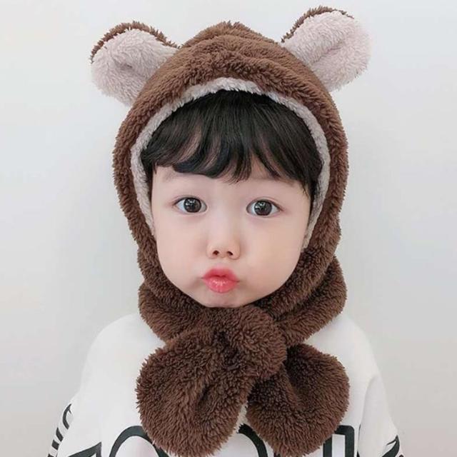 耳付き うさぎ 帽子 うさ耳 ふわふわ 被り物 耳あて 冬 キッズ 裏ボア クマ耳 赤ちゃん クリスマス プレゼント 防寒 マフラー付き 耳付き帽子 女の子 ニット帽 ベビー もこもこ 男の子 ネックウォーマー 子ども 子供用 クマ ウサギ アニマル 秋 キッズ 雪遊び
