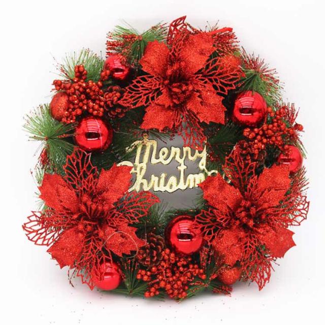 クリスマスリース 40cm 玄関 外 ゴールド 北欧 おしゃれ 特大 大きい L