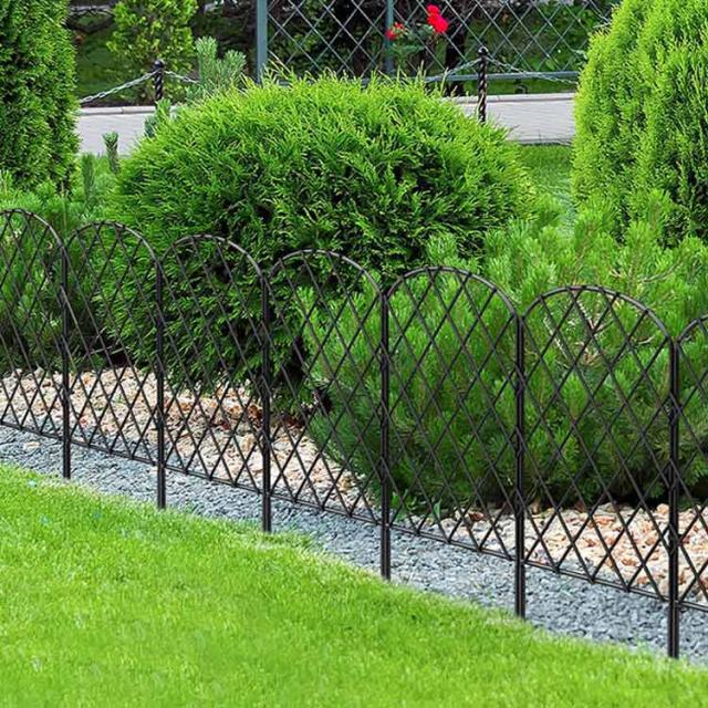 アイアンフェンス 8枚セット ガーデンエッジ 花壇 フェンス 鉄 土留め 