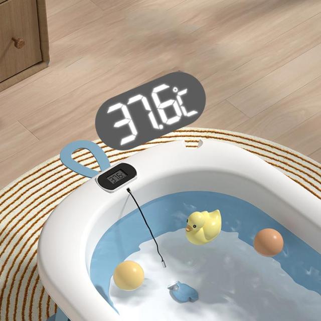 ベビーバス クッション付き 2点セット 折りたたみ式 温度計付き ベビー