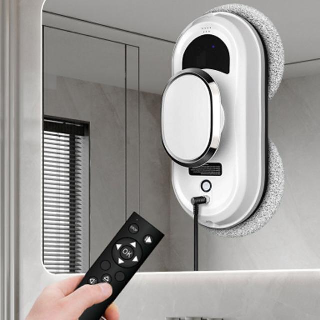 窓拭きロボット 自動窓掃除機 10枚替えのマイクロファイバー付き 窓