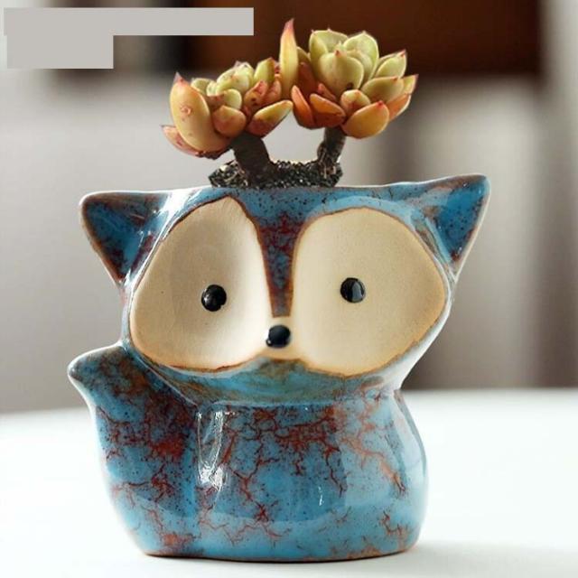 多肉植物 鉢 植木鉢 陶器 底穴あり アニマル 動物 かわいい 小サイズ