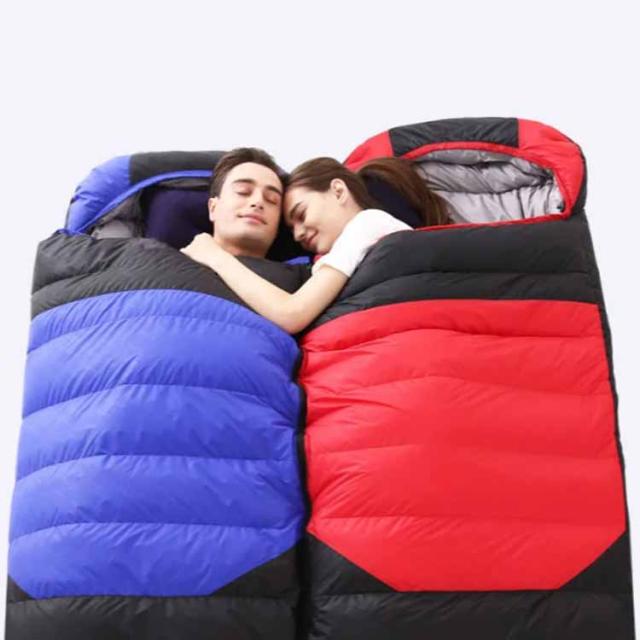 シュラフ 90%ダウン -10度 封筒型 洗える 寝袋 防水 防寒 4シーズン 折り畳み 防災 冬用 暖かい 保温 連結 ダブル シンプル キャンプ ツーリング アウトドア キャンプ用品 登山 緊急用 -10℃ 軽量 軽い コンパクト 収納 防災グッズ 冬 ナイロン