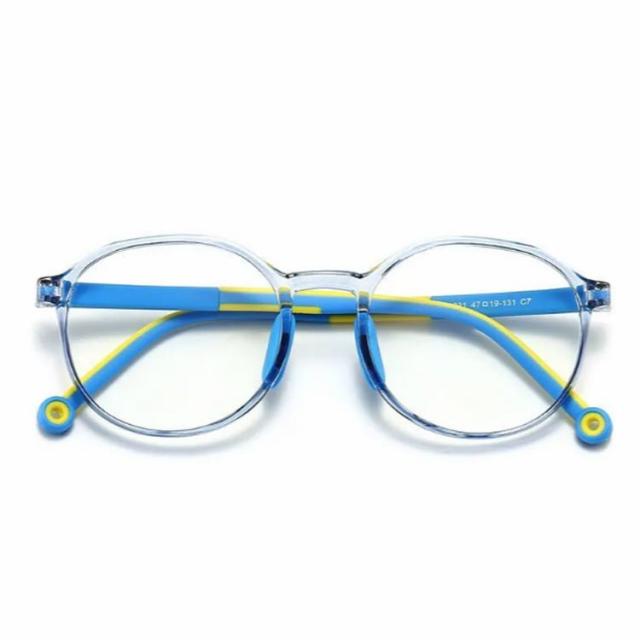 キッズ用 ブルーライトカットメガネ PC眼鏡 メガネ 度なし クリア