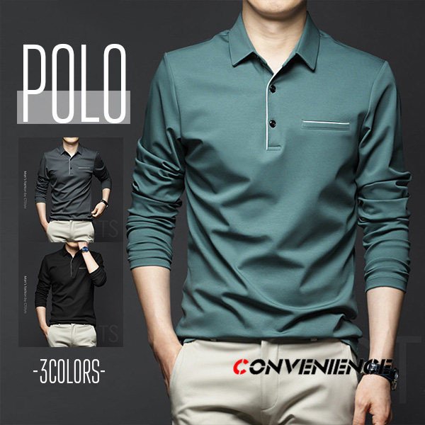 長袖シャツ ポロシャツ 無地 メンズ ゴルフウェア 長袖 カジュアル ポロシャツ 20代 ゴルフポロ シャツ 大きいサイズ ビジネス対応 30代 シャツ