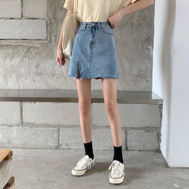 韓国人気 [adidas] 2way ライン デニム スカート(2color) 210.jpg
