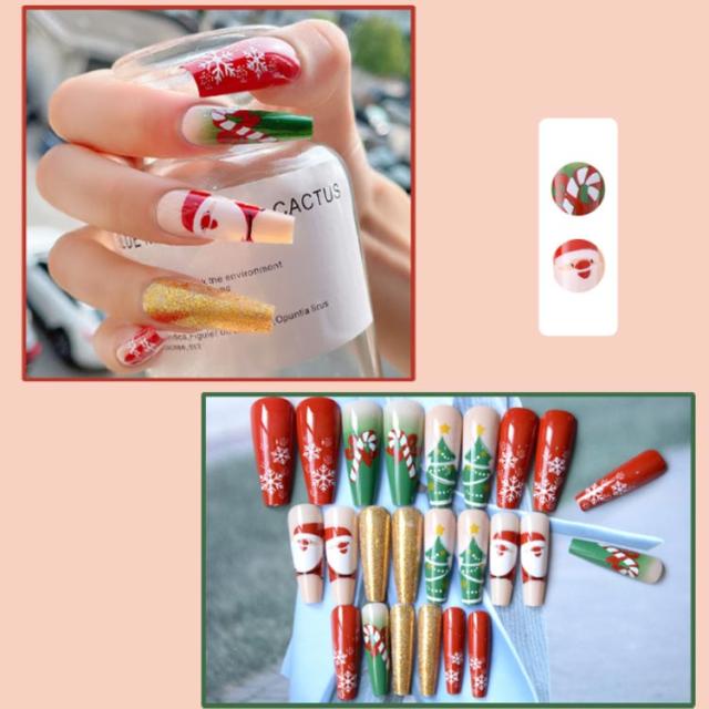 27))ネイルチップ 付け爪 ロングネイル クリスマスネイル ホワイトネイル 27))ネイルチップ 付け爪 ロングネイル クリスマスネイル ホワイト