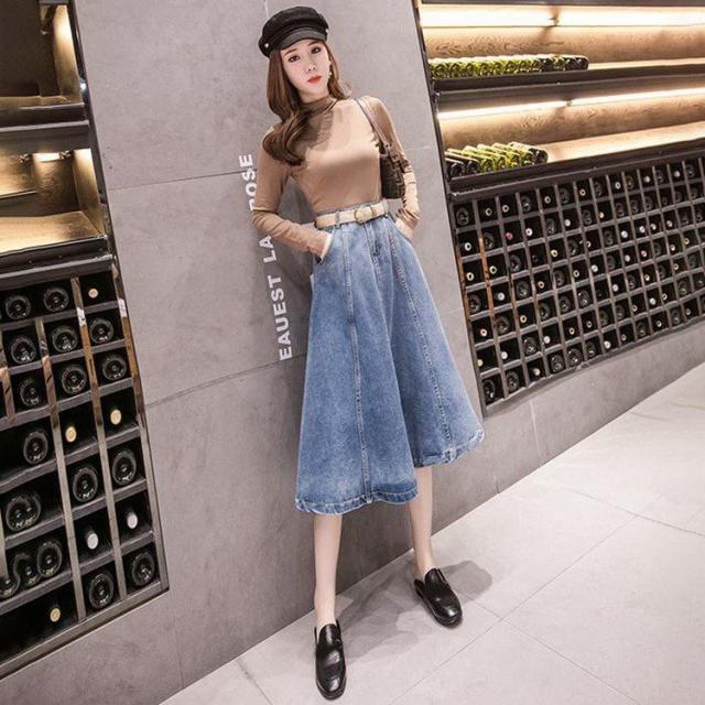 人気販売 デニムスカート 膝が隠れるミドル丈がオシャレ デニムスカート レディース デニムスカート 膝丈 デニム マキシ丈 スカート の通販はau Pay マーケット Freed