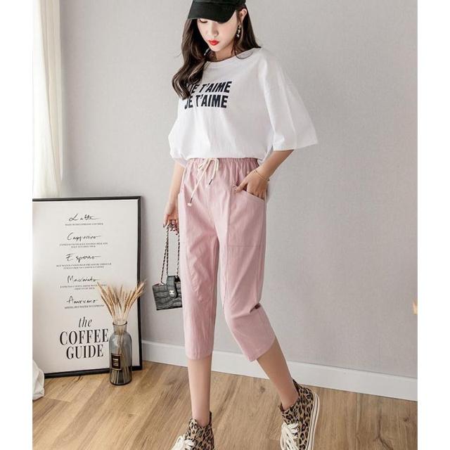 ショートパンツ レディース ショーパン ハイウエスト 七分丈 ハーフパンツ ボトムス 大きいサイズ 無地 通勤 オフィス 着やせ効果 夏新作 かわいい