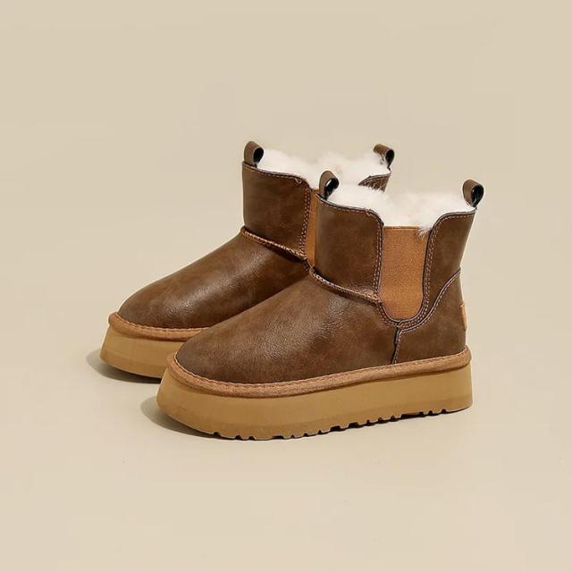 厚底 プラットフォーム チェルシー ブーツ ヒール5cm チェルシー