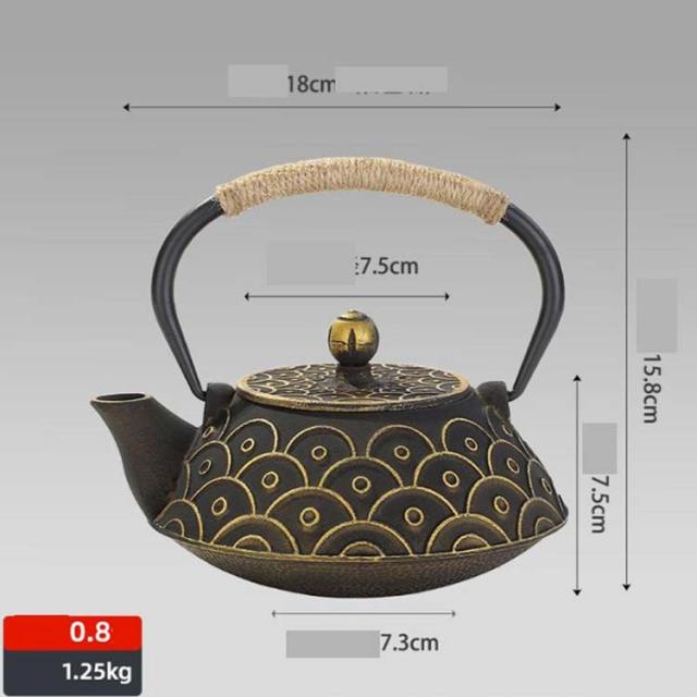 盛岡住 高橋作 鉄瓶 急須 やかん 鉄製 鉄器 茶器 茶道具 その他 【825