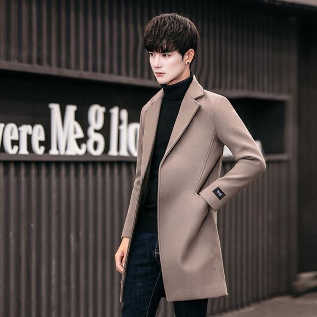 トレンチコート メンズ 秋冬 ロング丈 ミドル丈 ビジネス 内側チェック