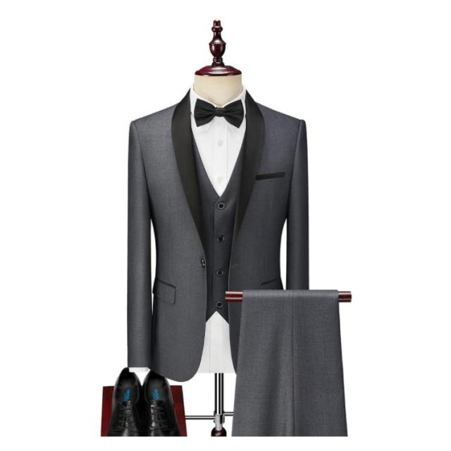 スリーピース スーツ スリム メンズ 3ピース 3点セット セレモニー