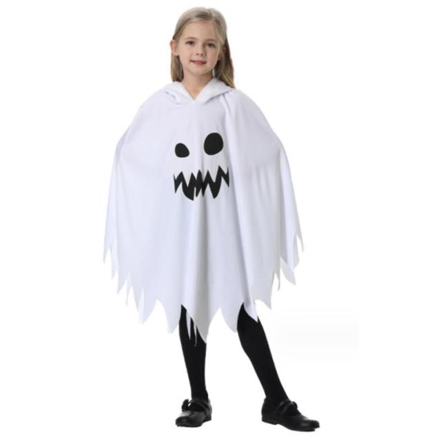子ども フード付き おばけポンチョ ハロウィン 仮装 男の子 女の子 子ども フード付き おばけポンチョ Mサイズ ハロウィン 仮装