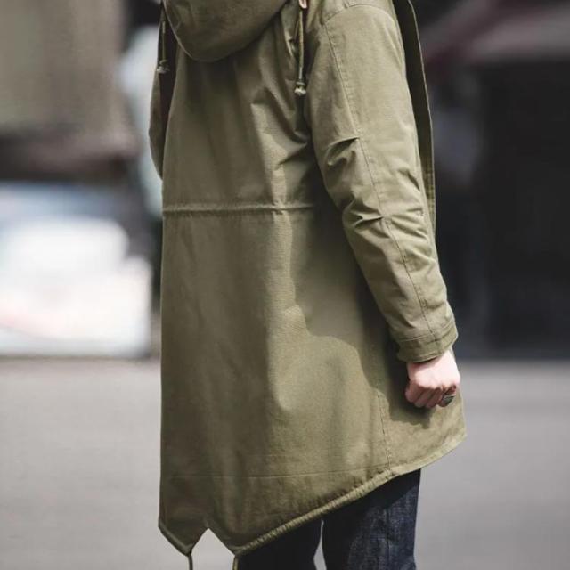 モッズコート メンズ コットン フード付 アウター ミリタリーコート