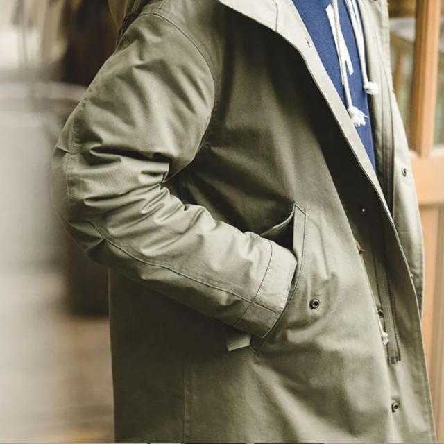 モッズコート メンズ コットン フード付 アウター ミリタリーコート