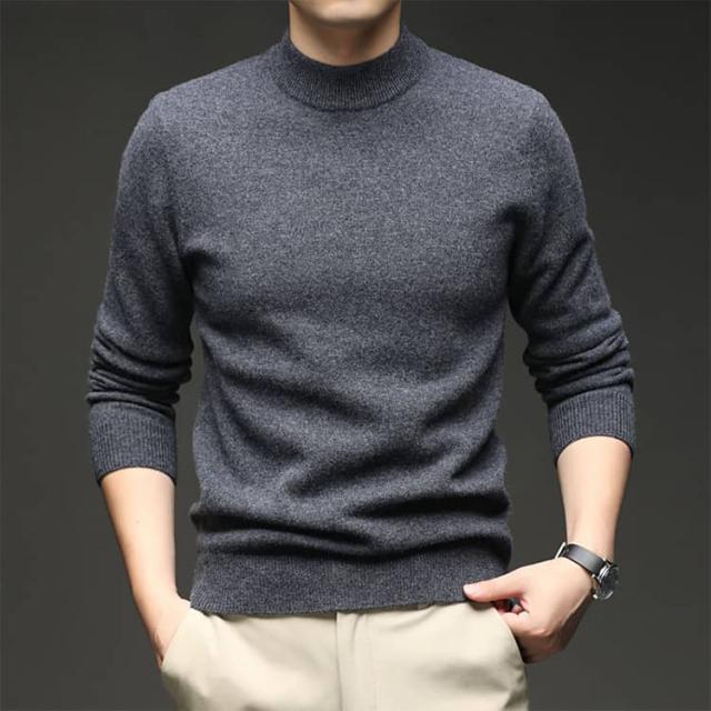 全6色 カシミヤセーター メンズ モックネック カシミヤ セーター モックネックニット ニットセーター 細身 暖かい 大きいサイズ カジュアル シンプル 秋 通勤 ビジネス オフィス おしゃれ 防寒 M L XL 2XL 3XL 4XL_3