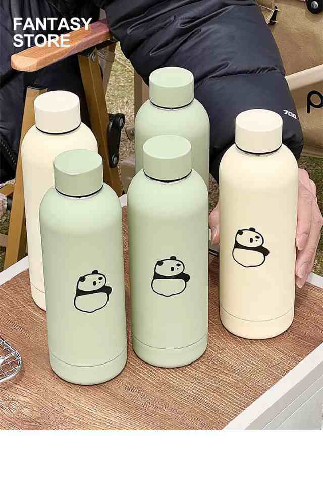 水筒 500ml パンダデザイン 真空断熱 保冷 保温 直飲み