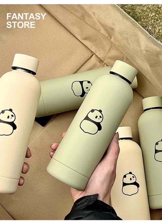 水筒 500ml パンダデザイン 真空断熱 保冷 保温 直飲み