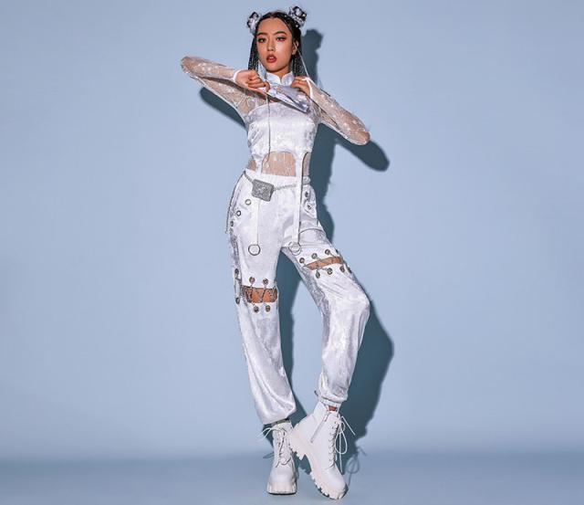 ダンス衣装 レディース 大人ダンス 3点セット ステージ衣装 DS演出服 ナイトクラブ 高級 シルク おしゃれ DJ演出 HIPHOP JAZZ ジャズ レッスン着 演出 セクシー DS演出服 韓国ダンス衣装 大人 ダンス 衣装 セットアップ