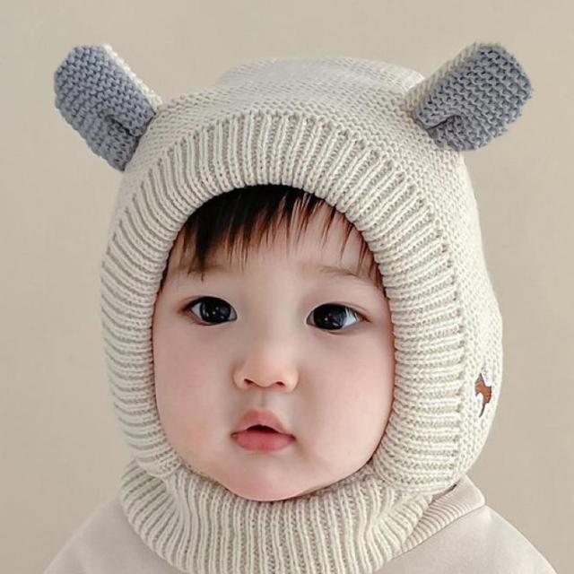 ニット帽 あったか ベビー防止 耳付き ベビー帽子 秋冬 防寒 ニット帽 キッズ ニットキャップ 防風 防寒着 かわいい ベビー 赤ちゃん帽子 暖かい 女の子 男の子 ニット帽 無地 写真撮影 帽子 誕生日 出産準備 出産祝い ギフト プレゼント ニット帽