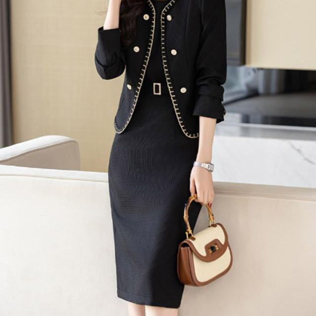 2点セット セレモニースーツ 入園式 スーツ ワンピース ノーカラー