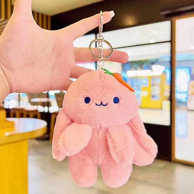 ジモモ 海外限定 ふわふわウサギぬいぐるみキーホルダー ジモモ 海外