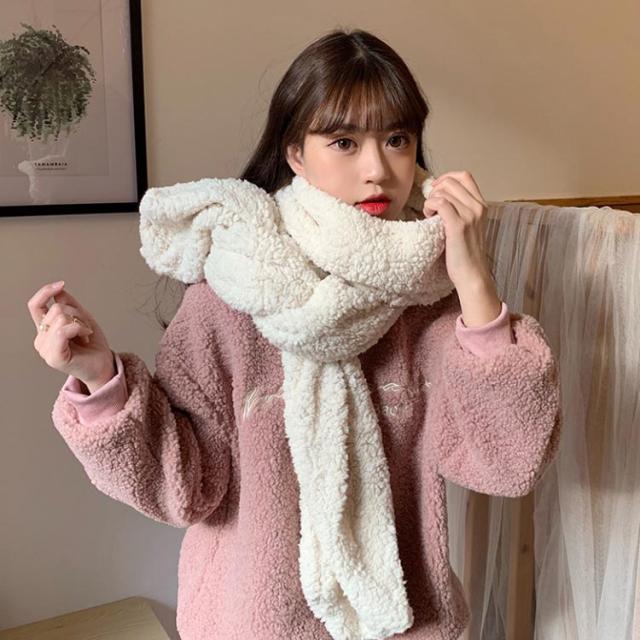 ボアマフラー レディース メンズ ボア マフラー 厚手 ストール 大判