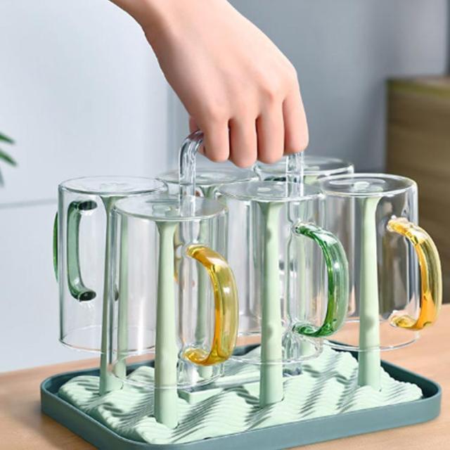 マグカップスタンド コップホルダー トレー付 グラススタンド コップ