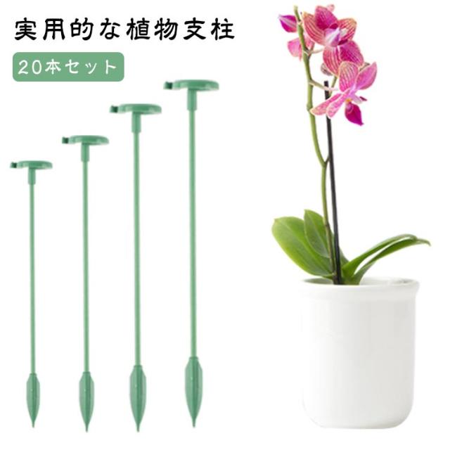 20本セット 植物支柱 花ささえ 27cm 37cm 48cm 58cm 園芸支柱 つる性植物 観葉支柱 誘引 支柱 植物サポート フラワースタンド フラワー支柱 花支え ガーデニング 農業用 園芸用 野菜用 観賞植物用 家庭菜園 家庭栽培 園芸支柱