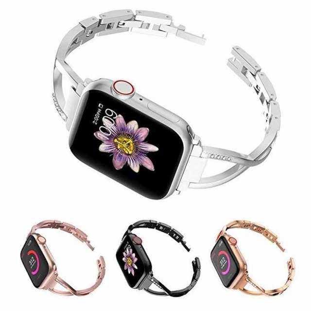 アップルウォッチ バンド 38mm 40mm 41mm 42mm 44mm 45mm 送料無料 Apple Watch7/6/5/4/3/2/1/SE  キラキラ 細め レディース チェーン ベの通販はau PAY マーケット - ココロ