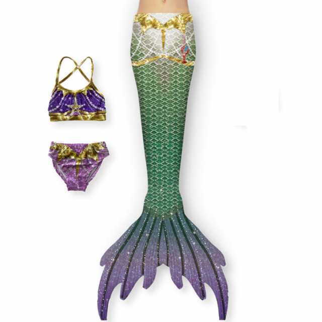 子供水着 人魚 マーメイド 水着 3点セット 女の子 セパレート