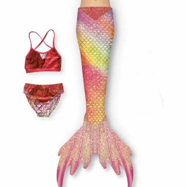 子供水着 人魚 マーメイド 水着 3点セット 女の子 セパレート